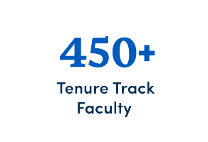 450+ Tenure track faculty. 