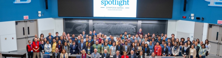 A group photo of all the attendees who attended Saturday's Spotlight Symposia Series event. 