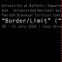 "Border/Limit" poster. 