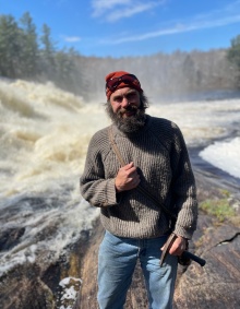 Zoom image: Dino Zack at Lampson Falls, Clare NY in the Adirondacks. 