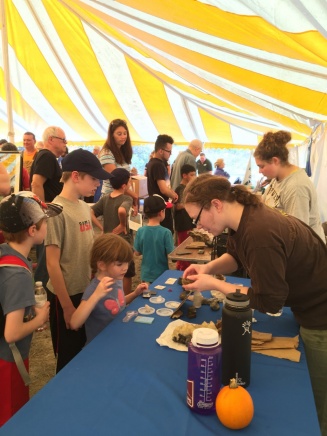 UB Geology graduate club volunteering at the annual Penn Dixie Earth Science Day (October 2017). 