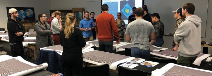 Rick Jowett and students during the workshop. 
