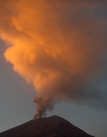 Volcano erupting. 