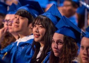 Students at Commencement. 