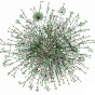 A visualization of the largest connected component of the network of intellectual collaboration in financial economics. 
