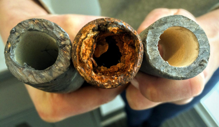 Pipes with lead. 