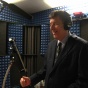 Professor Adam Rome recording an Audible "course" on Frederick Law Olmsted at a studio in Virginia in 2022. Professor Rome teaches Environmental Movements (EVS 442) and Business, Sustainability amd Society (EVS 443). 