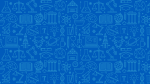 Zoom image: UB icon pattern on blue background.