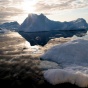 Icebergs at Disko Bay, Greenland. 