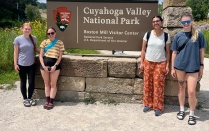 Zoom image: Interns, Emily, Peyton &amp; Camryn enjoying the weekend at the Cuyahoga Valley National Park in Ohio 