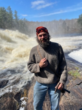 Zoom image: Dino Zack at Lampson Falls, Clare NY in the Adirondacks. 