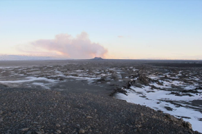 A view of the graben that emerged near the Holuhraun lava field in Iceland. 