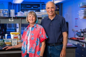 UB coral researchers Mary Alice Coffroth and Howard Lasker. 