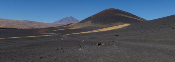 Basaltic and intermediate volcanoes in western Argentina. 