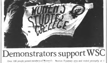 50th Anniv from Spectrum 1975-11-3 Demonstrators support WSC. 