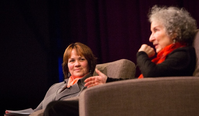 Kari Winter and Margaret Atwood. 