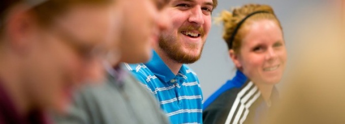Students in a classroom.