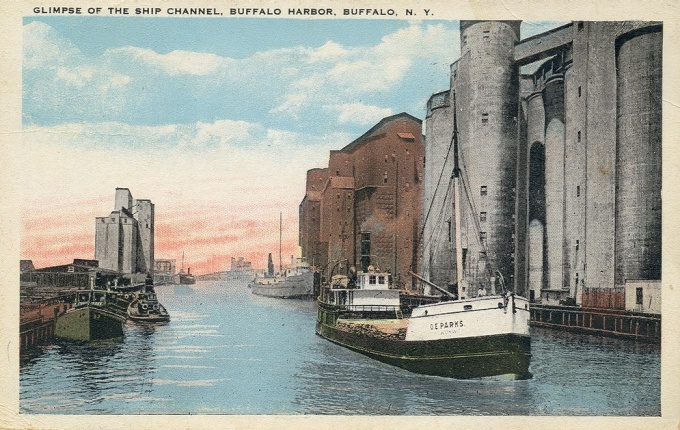 Early 1900s view of the Buffalo Ship Canal. 