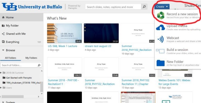 Record Session Function.