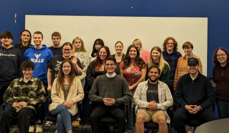 Phi Alpha Theta's posing for a group photo.