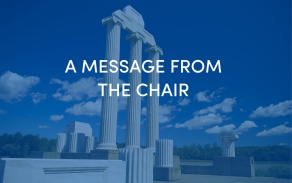 A Message from the Chair overlaid on Baird Point. 