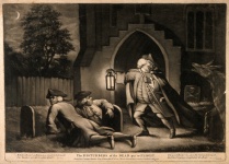 Zoom image: Antique Mezzotint - &quot;The Disturbers of the Dead put to Flight.&quot; 