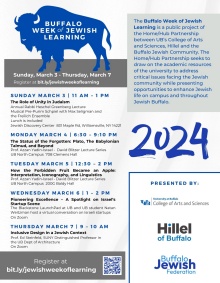 Zoom image: Event Poster for Buffalo Week of Jewish Learning 