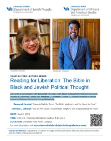 Zoom image: Reading for Liberation: The Bible in Black and Jewish Political Thought