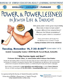 Zoom image: "Power and Powerlessness Flyer"