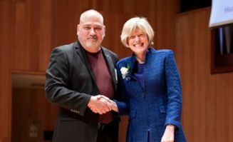 Dean Robin Schulze (left) with Louis Eisenhauer. 