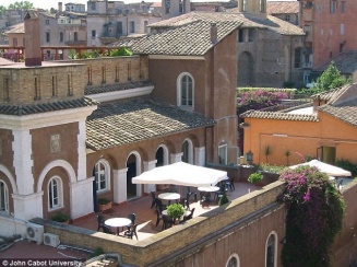 Terrace of John Cabot University, Trastevere, Rome, Italy, location and sponsor of 2015 LPSS. 