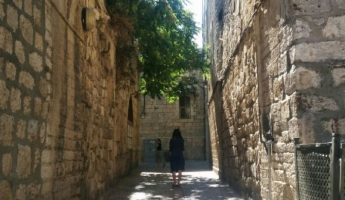 Jewish Quarter in Old City Jerusalem. 