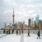 The Pudong skyline in Shanghai. 