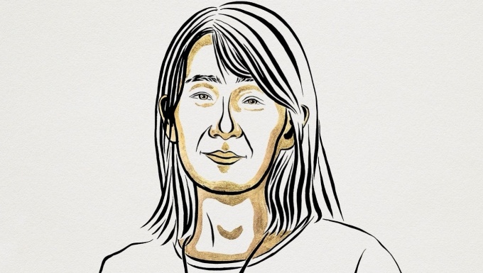 An artistic drawing of Han Kang.