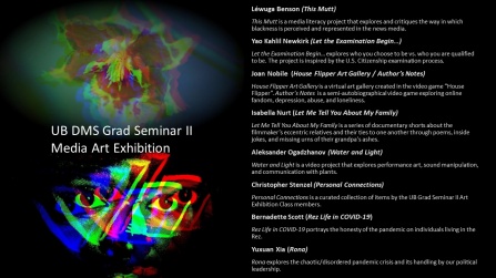 DMS Grad Seminar II Show poster.