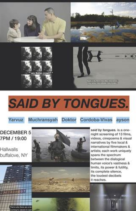 poster for screening with still image collage from the films.