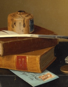 Painting by William Michael Harnett.