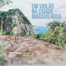&ldquo;Um Viol&atilde;o na Cidade Maravilhosa&rdquo; album cover with an illustrated coastal landscape of Rio de Janeiro. 