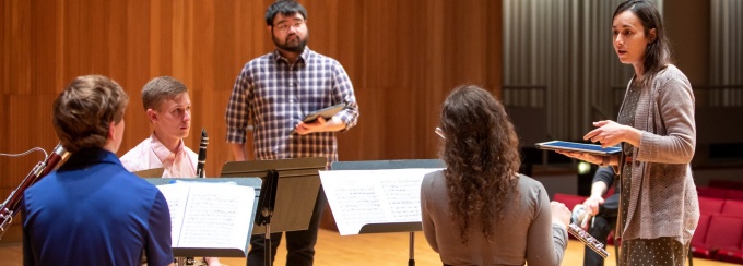 The internationally acclaimed Parker Quartet, on campus to perform the Slee Beethoven String Quartet Cycle, conducted a masterclass in Lippes Concert Hall in Slee Hall, coaching UB students in an open session. 