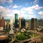 Houston skyline. 