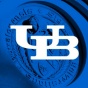 The UB mark over the university crest. 