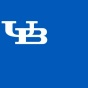 The UB mark on a blue blackground. 