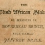 Title page of “The Blind African Slave,” 1821 edition. 