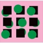 Humanities Festival 2022 graphic featuring a large pink square with black squares and green circles inside. 