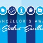 Chancellor's award for student excellence graphic featuring icons of various academics subjects. 