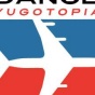 Promotional flyer for "Dance Yugotopia" featuring an airplane graphic. 