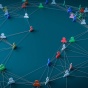 Concept of a social media network. 