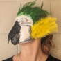 Katja Rabus as a parrot for the "Animal Project.". 