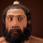 Homo neanderthalensis adult male. Reconstruction based on Shanidar 1 by John Gurche for the Human Origins Program, NMNH. Date: 225,000 to 28,000 years. 