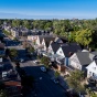 Aerial view of Buffalo's Allentown neighborhood. 